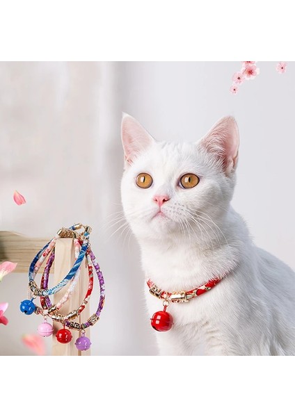 Pembe Tarzı 29--36CM Yenı Sevimli Kedi Çan Yaka Pet Malzemeleri Kedi Aksesuarları Daralan Japon Tarzı Elastik Bant Çan Kedi Köpek Kolye Için Anti-Kayıp (Yurt Dışından) fiyatları