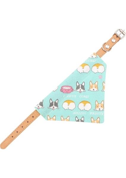 Göl Mavisi Tarzı 35-45CM Pet Üçgen Yaka Manuel Ayarlanabilir Kedi ve Köpek Önlüğü Tükürük Havlu Yaka Küçük ve Orta Boy Köpek Aksesuarları Dekorasyon (Yurt Dışından)