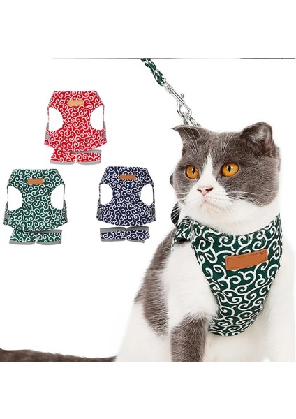 C Tarzı S Beden Kedi Yavrusu Yelek Koşum Tasma Yavru Köpekler Koşum Seti Küçük Köpekler Için Nefes Alabilir Pet Giysileri Kedi Yaka Tasma Seti Bağlantı (Yurt Dışından) fırsatları