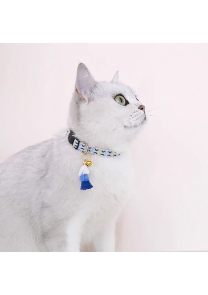 Mavi Stil Halk-Özel Evcil Kedi Yaka Püskül Kolye ile Anti-Boğulma Köpek Chihuahua Kolye Ayarlanabilir Yavru Tavşanlar Papyon (Yurt Dışından) fırsatları