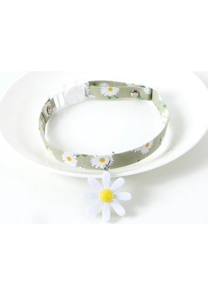 A-02 Stili Ayarlanabilir Evcil Hayvanlar Kediler Tasmalar Papatya Çiçek Desenli Çan Yakalı Kediler Yavru Kedi Yaka Kurşun Tasmalar Ev Evcil Hayvan Malzemeleri (Yurt Dışından)