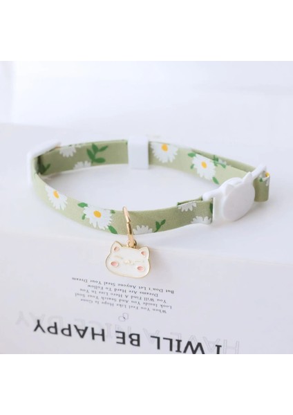 Yeşil Papatya Stili 18-30CM Yeni Sevimli Papatya Pet Kedi Köpek Tasması Ayarlanabilir Yaka Evcil Hayvan Emniyet Tokası Kedi Kolye Moda Aksesuarları Pet Kolye Evcil Hayvan Malzemeleri (Yurt Dışından)