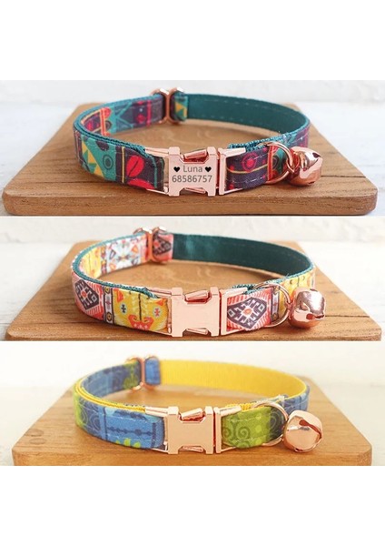 Sarı Stil Boyun 16-26CM Için S Kişiselleştirilmiş Çanlı Kedi Tasması Isim Plakası Oyulmuş Kimlik Etiketi Yavru Kedi Kolye Tasmaları Küçük Köpekler Bulldog Chihuahua Yorshire Yavrusu (Yurt Dışından) fiyatları