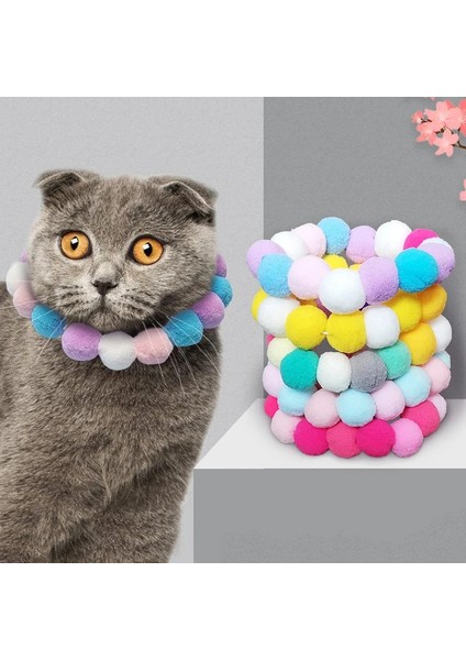 Bir Stil L Beden Sevimli Pom Pom Köpek Yaka Moda Dekoratif Peluş Kedi Yaka Pet Yaka Yavru Renkli Top Yaka Kolye Pet Aksesuarları (Yurt Dışından) fiyatları
