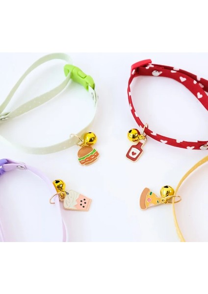 Kek Tarzı 18-30CM 1 Adet Hamburger Kızartması Kolye Kedi ve Köpek Yaka Ayarlanabilir Yavru Yavru Çan ile Pet Kolye Yeni Naylon Renkli Aksesuarlar (Yurt Dışından) fiyatları