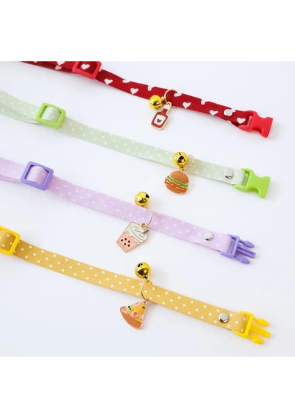 Kek Tarzı 18-30CM 1 Adet Hamburger Kızartması Kolye Kedi ve Köpek Yaka Ayarlanabilir Yavru Yavru Çan ile Pet Kolye Yeni Naylon Renkli Aksesuarlar (Yurt Dışından) fırsatları