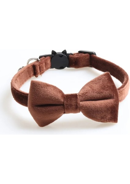 No.6 Tarzı Kadife Kedi Yaka Düz Renk Ilmek Yavru Chihuahua Çan Ayarlanabilir Emniyet Toka Evcil Aksesuarları ile Chihuahua Yaka 28 cm Uzun 1 Adet (Yurt Dışından)