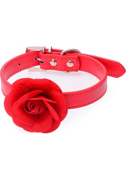 Kırmızı Stil Xs Beden Pu Deri Kedi Pet Yaka Sevimli Kolye Çiçek ile Küçük Yavru Kedi Pembe Kırmızı Mor Mavi Gül Boyun Için " (Yurt Dışından)