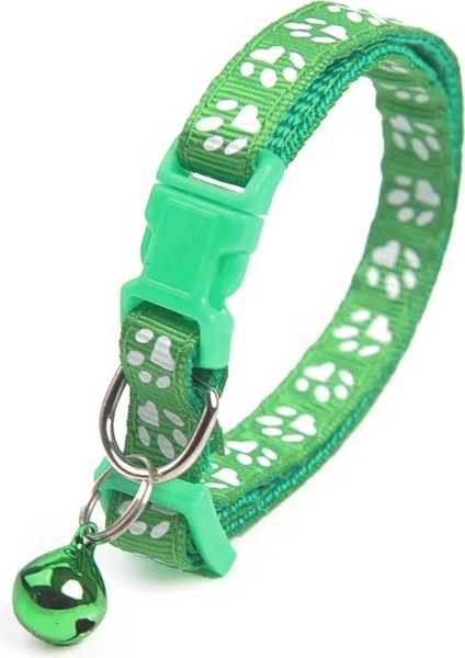 Çimen Yeşili Tarzı Renkli Sevimli Çan Pet Yaka Ayak Izi Kişiselleştirilmiş Yavru Yaka Ayarlanabilir Toka Kedi Yaka Küçük Köpek Aksesuarı Pet Malzemeleri (Yurt Dışından)