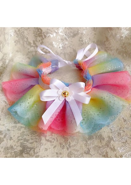 Mor Tarzı M Beden Pet Önlükler Kedi Yavrusu Çiçek Dantel Yay Çan Yaka Dize Önlük Renkli Kolye Boyun Askısı Moda Pet Boyun Dekor Yaka (Yurt Dışından) modelleri