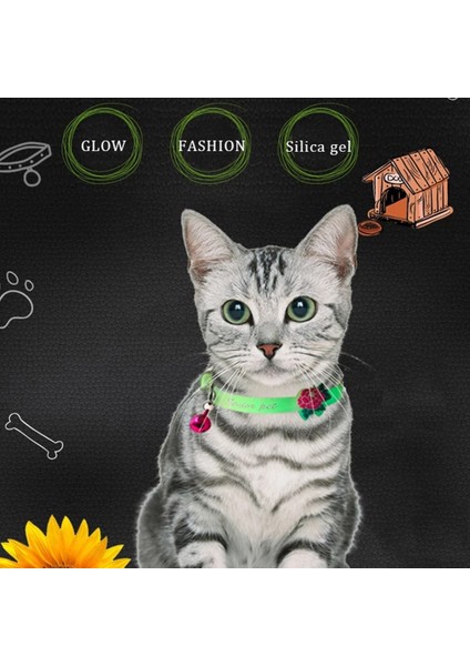 Kalp 1 Adet Tarzı Küçük Evcil Hayvanlar Geceleri Çan Glow ile Parlayan Yaka Yavru Köpek Kedi Kolye Işık Aydınlık Boyun Halkası Yavru Aksesuarları Kedi Yaka (Yurt Dışından) modelleri