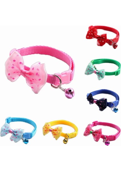 Pembe Tarzı Renkli Sevimli Ilmek Çan Pet Yaka Ayarlanabilir Toka Kedi Yaka Pet Malzemeleri Kişiselleştirilmiş Yavru Yaka Küçük Köpek Aksesuarı (Yurt Dışından) modelleri