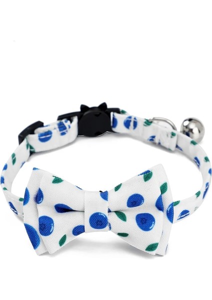 Bordo Tarzı 1.0X28CM Çan ve Papyonlu Ayrık Kedi Yaka, Ekose Tasarım Ayarlanabilir Emniyetli Kedi Yavrusu Tasması(6.8''-10.8'') (Yurt Dışından)
