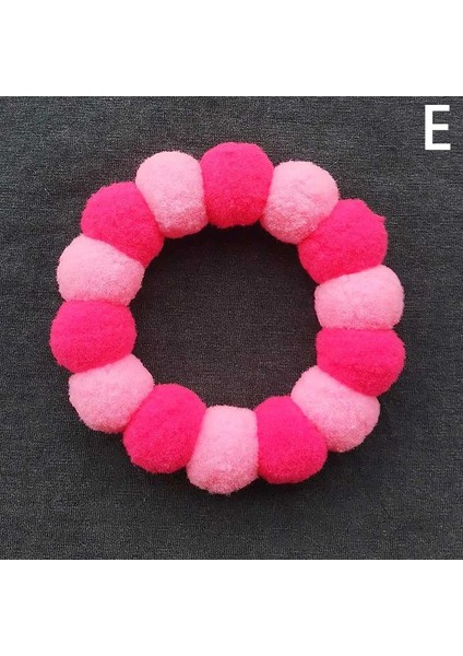 E Stili M Beden Sevimli Pom Pom Köpek Yaka Moda Dekoratif Peluş Kedi Yaka Pet Yaka Yavru Renkli Top Yaka Kolye Pet Aksesuarları (Yurt Dışından)