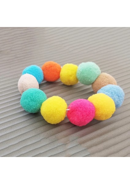 E Stili M Beden Sevimli Pom Pom Köpek Yaka Moda Dekoratif Peluş Kedi Yaka Pet Yaka Yavru Renkli Top Yaka Kolye Pet Aksesuarları (Yurt Dışından) modelleri