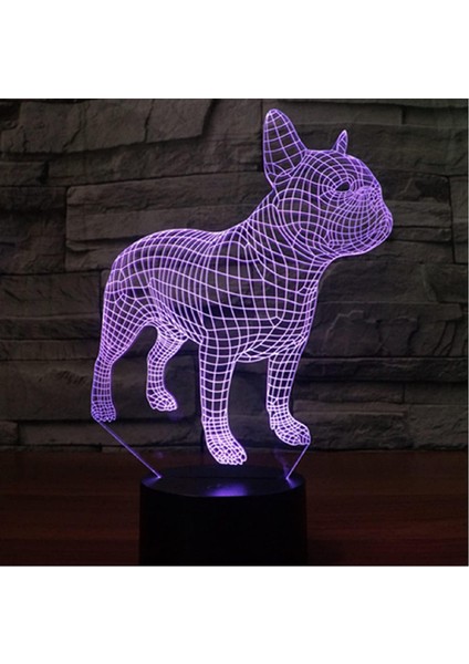 Çocuklar Için Gece Lambası 3D Fransız Bulldog Uzaktan Kumandalı LED Lamba 16 Renk Değiştirme Noel Doğum Günü Hediyesi Çocuk Için (Yurt Dışından)