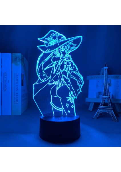 Akrilik LED Işık Genshin Impact Mona Megistus 3D Lamba Oyunu (Yurt Dışından)