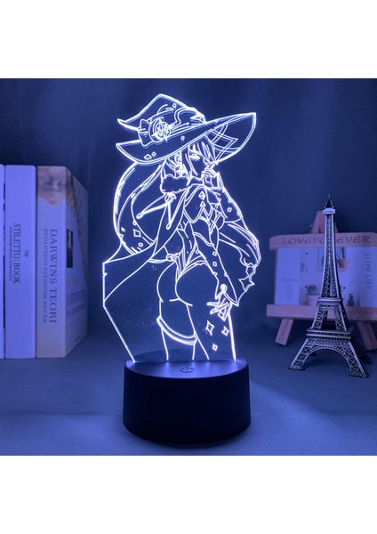 Akrilik LED Işık Genshin Impact Mona Megistus 3D Lamba Oyunu (Yurt Dışından) modelleri