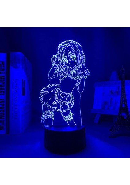 Lise Dxd Anime 3D Erkek Için Gece Lambası 16 Renk Kız Odası Dekor Illusion LED Lamba USB Manga Rias Gremory Şekil Uygun Çocuklar Hayranlar Noel Hediyeleri (Yurt Dışından)