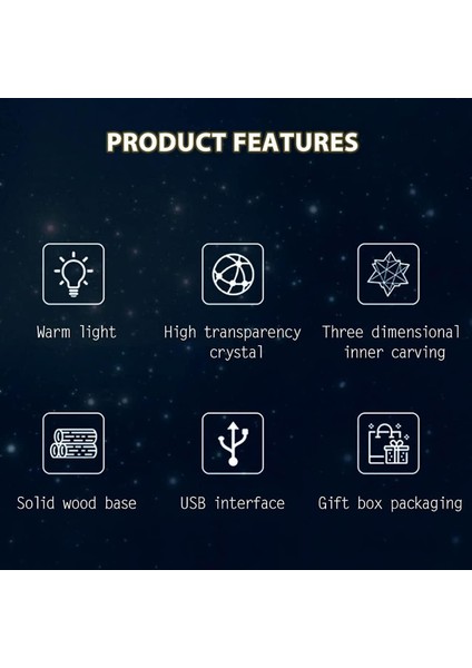 3D Gezegenler Kristal Top USB Ahşap Tabanlı Parlayan Kristal Gezegen Işığı Yaratıcı Oyulmuş Gezegen Küre Ev Ofis Dekoru Için Kristal Gezegen Gece Lambası (Uzay Yürüyüşü) (Yurt Dışından)