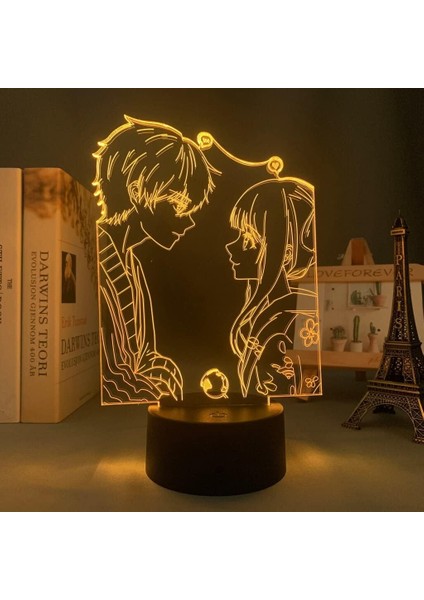 Hyouka Roman Anime 3D Gece Lambası Boy Için 16 Renk Kız Odası Dekor Illusion LED Lamba USB Manga Hyouka Roman Figürü Uygun Çocuklar Hayranlar Yılbaşı Hediyeleri (Yurt Dışından)