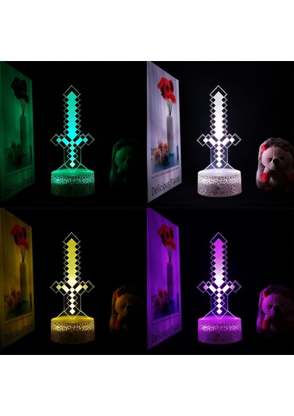 3D Illusion Gece Lambası, 16 Renk Değişimi Uzaktan Kumandalı LED Masa Lambası, Doğum Günü Noel Ürün Hediyeleri Çocuklar, Erkek, Kız, Hayranlar Için Yatak Odası Dekorasyon Malzemesi (Yurt Dışından) modelleri