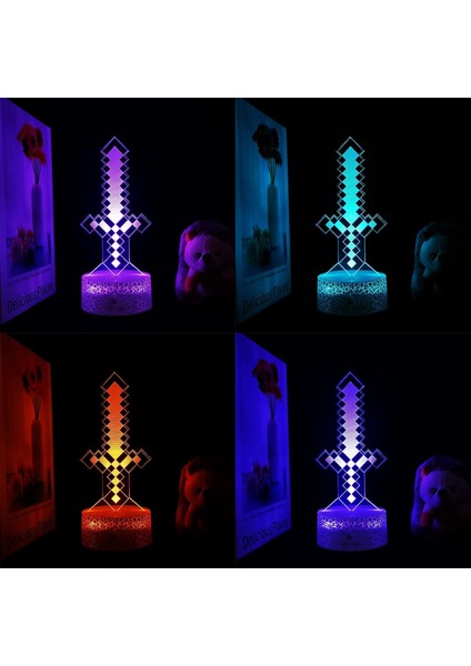 3D Illusion Gece Lambası, 16 Renk Değişimi Uzaktan Kumandalı LED Masa Lambası, Doğum Günü Noel Ürün Hediyeleri Çocuklar, Erkek, Kız, Hayranlar Için Yatak Odası Dekorasyon Malzemesi (Yurt Dışından) fırsatları