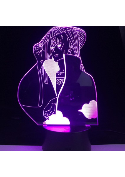 Anime Akatsuki Figürü 3D Gece Lambası Çocuk Hayranları Için, Uzaktan Kumanda ile Değişen 16 Renk, Çocuk Odası Dekoru, Şekil Manga Illusion LED Oyuncak Lamba Kız Erkek Noel Hediyeleri (Yurt Dışından)