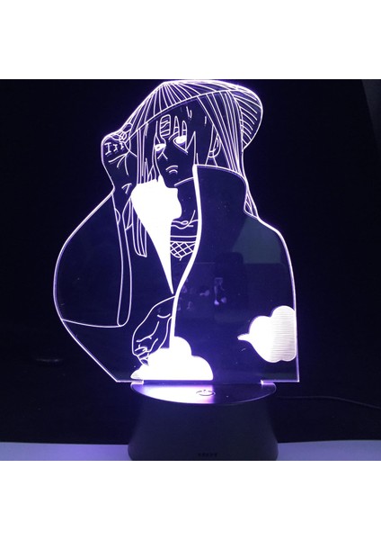 Anime Akatsuki Figürü 3D Gece Lambası Çocuk Hayranları Için, Uzaktan Kumanda ile Değişen 16 Renk, Çocuk Odası Dekoru, Şekil Manga Illusion LED Oyuncak Lamba Kız Erkek Noel Hediyeleri (Yurt Dışından)
