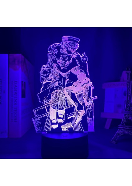 Akrilik 3D Lamba Anime Tuvalet Bağlı Hanako Kun Işık Yatak Odası Dekor Için Renkli Gece Lambası Masa Lambası Hanako Kun Hediye (Yurt Dışından)
