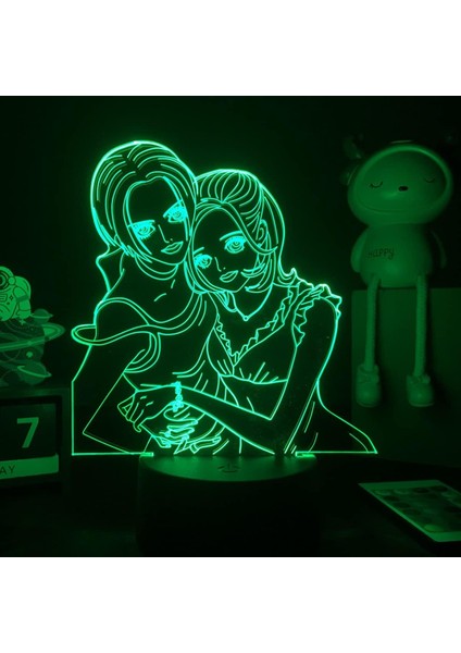 Nana Osaki Anime 3D Gece Lambası Boy Için 16 Renk Kız Odası Dekor Illusion LED Lamba USB Manga Nana Şekil Uygun Çocuklar Hayranlar Noel Hediyeleri (Nana Osaki5) (Yurt Dışından)