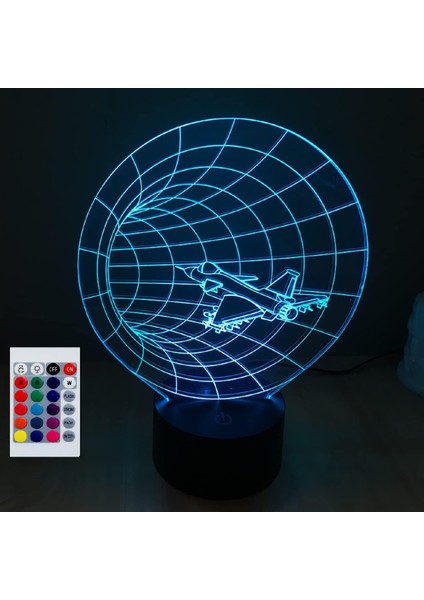 Çocuklar Için Gece Lambası 3D Zaman Makinesi Uzaktan Kumandalı LED Lamba 16 Renk Değiştirme Noel Doğum Günü Hediyesi Çocuk Için (Yurt Dışından)