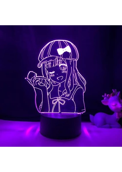 Anime Kaguya Sama Aşk Savaş Figürü LED Işık Yatak Odası Dekoru Için Gece Lambası Manga Doğum Günü Hediyesi Oda Masa Lambası 3D (Yurt Dışından)