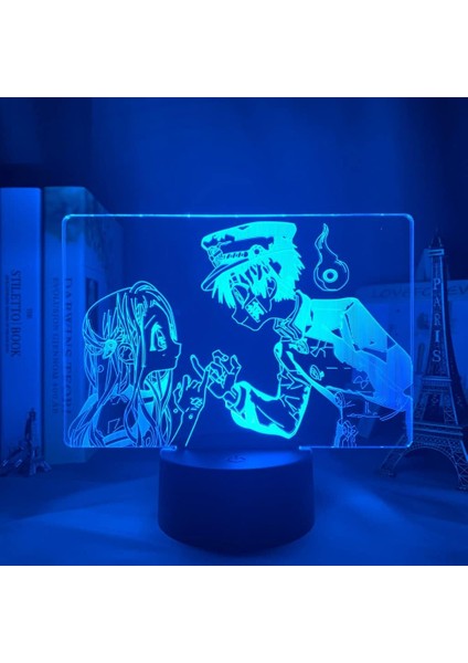 Boy Için Tuvalet Bağlı Anime 3D Gece Lambası 16 Renkler Kız Odası Dekor Illusion LED Lamba USB Manga Hanako Kun Şekil Uygun Çocuklar Hayranlar Noel Hediyeleri (Yurt Dışından) fiyatları