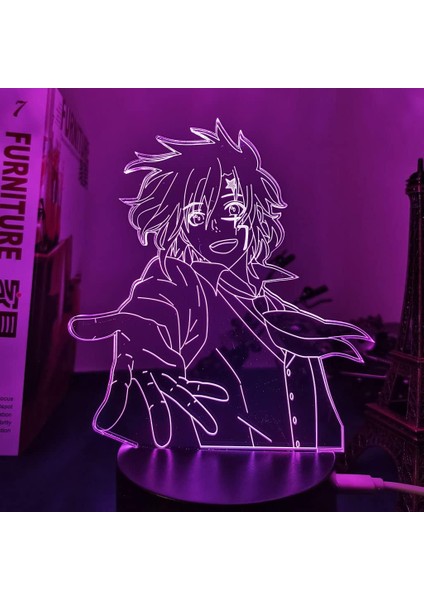 Gri Adam Allen Walker Anime 3D Erkek Için Gece Lambası 16 Renk Kız Odası Dekoru Illusion LED Lamba USB Manga Allen Walker Şekil Uygun Çocuklar Fanlar Yılbaşı Hediyeleri (Yurt Dışından)