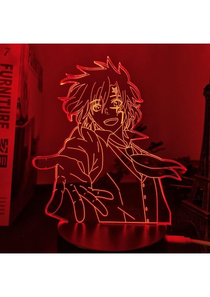 Gri Adam Allen Walker Anime 3D Erkek Için Gece Lambası 16 Renk Kız Odası Dekoru Illusion LED Lamba USB Manga Allen Walker Şekil Uygun Çocuklar Fanlar Yılbaşı Hediyeleri (Yurt Dışından)
