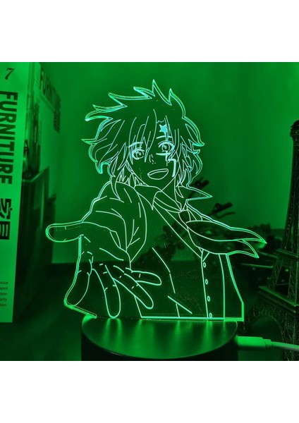 Gri Adam Allen Walker Anime 3D Erkek Için Gece Lambası 16 Renk Kız Odası Dekoru Illusion LED Lamba USB Manga Allen Walker Şekil Uygun Çocuklar Fanlar Yılbaşı Hediyeleri (Yurt Dışından)