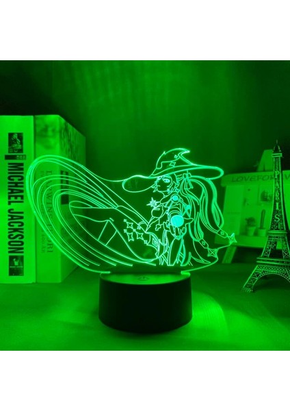 Akrilik LED Işık Genshin Impact Lisa 3D Lamba Oyunu (Yurt Dışından)