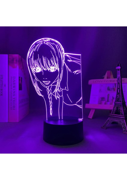 3D LED Gece Lambası Anime Makima Yatak Odası Dekor Için Çocuklar Doğum Günü Hediyesi Manga LED Lamba Başucu 3D Gece Lambası LED Masa Lambası Pxjd (Yurt Dışından)