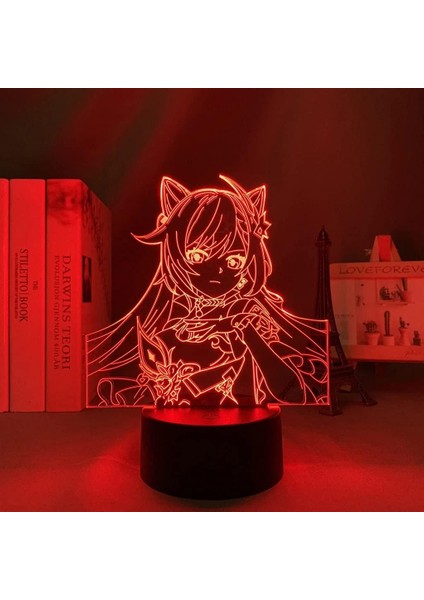 Oyun Genshin Darbe Ke Qing Şekil LED Lamba 3D Gece Işığı Anime Aşıklar Hediye Işık LED Gece Lambaları Çocuklar Için Yatak Odası Dekorasyonu Çocuk Doğum Günü Hediyesi Noel Hediyesi (Yurt Dışından)