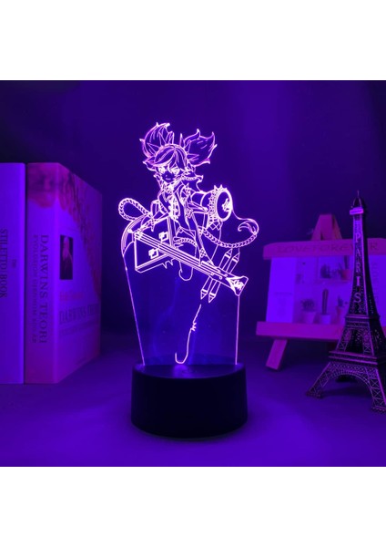 3D LED Lamba Xinyan Genshin Darbe Çocuklar Için Yatak Odası Dekoru Çocuk Doğum Günü Hediyesi Ev Dekorasyon Genshin Darbe LED Işık Başucu (Yurt Dışından)