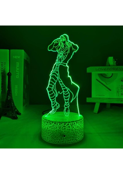 Çocuk Işığı, 3D Gece Lambası Çocuk Odası Dekorasyonu Gece Lambası Yatak Odası Dekorasyonu Işık 3D Işık Doğum Günü Hediyesi Jojo LED Işık (Yurt Dışından)