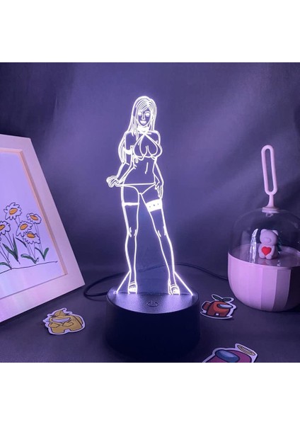 Final Fantasy Oyunu Erkek Için 3D Gece Lambası 16 Renk Kız Odası Dekoru Illusion LED Lamba USB Oyunu Final Fantasy Figürü Uygun Çocuk Hayranları Yılbaşı Hediyeleri (Siyah Lamba) (Yurt Dışından)
