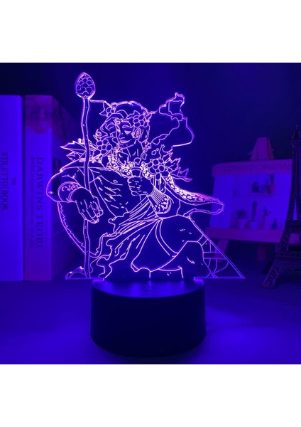 Oyun Dionysus Hades Şekil 3D Gece Lambası Çocuklar Hayranları Için, Uzaktan Kumanda ile Değişen 16 Renk, Çocuk Odası Dekoru, Manga Illusion LED Oyuncak Lamba Kız Erkek Noel Hediyeleri (Yurt Dışından)