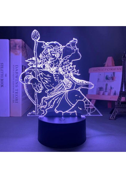 Oyun Dionysus Hades Şekil 3D Gece Lambası Çocuklar Hayranları Için, Uzaktan Kumanda ile Değişen 16 Renk, Çocuk Odası Dekoru, Manga Illusion LED Oyuncak Lamba Kız Erkek Noel Hediyeleri (Yurt Dışından)