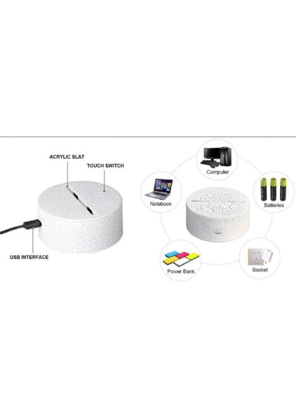 Akrilik 3D Lamba Illusion Yaratıcı Astronot LED Nightlight Çocuk Çocuk Yatak Odası Uyku Işıkları Ev Dekorasyonu Için Hediye Masa Lambası, B-16 Renkli Uzaktan Kumandalı (Yurt Dışından)