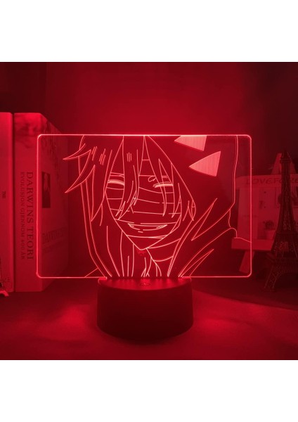 Angels Of Death Anime 3D Boy Için Gece Işığı 16 Renk Kız Odası Dekor Illusion LED Lamba USB Manga Ölüm Melekleri Şekil Uygun Çocuklar Hayranlar Yılbaşı Hediyeleri (Yurt Dışından)