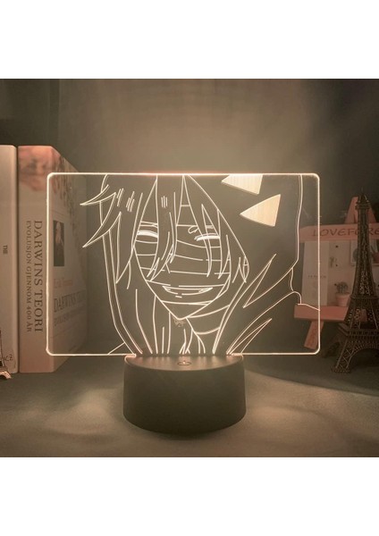 Angels Of Death Anime 3D Boy Için Gece Işığı 16 Renk Kız Odası Dekor Illusion LED Lamba USB Manga Ölüm Melekleri Şekil Uygun Çocuklar Hayranlar Yılbaşı Hediyeleri (Yurt Dışından)