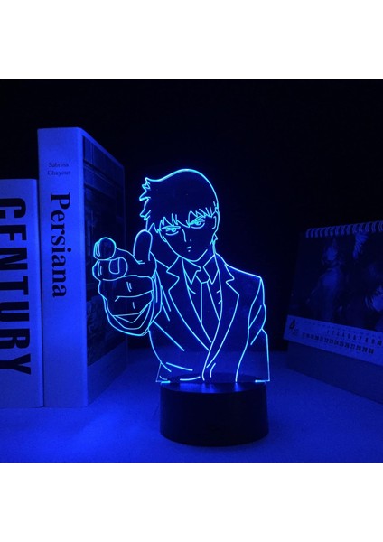 Mob Psycho 100 Anime 3D Gece Lambası Boy Için 16 Renk Kız Odası Dekor Illusion LED Lamba USB Manga Arataka Reigen Şekil Uygun Çocuklar Hayranlar Yılbaşı Hediyeleri (Yurt Dışından)