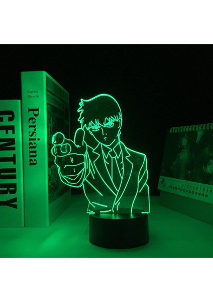 Mob Psycho 100 Anime 3D Gece Lambası Boy Için 16 Renk Kız Odası Dekor Illusion LED Lamba USB Manga Arataka Reigen Şekil Uygun Çocuklar Hayranlar Yılbaşı Hediyeleri (Yurt Dışından)